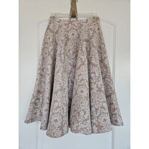 Closet. London Damask Taupe & Cream A-line Skirt